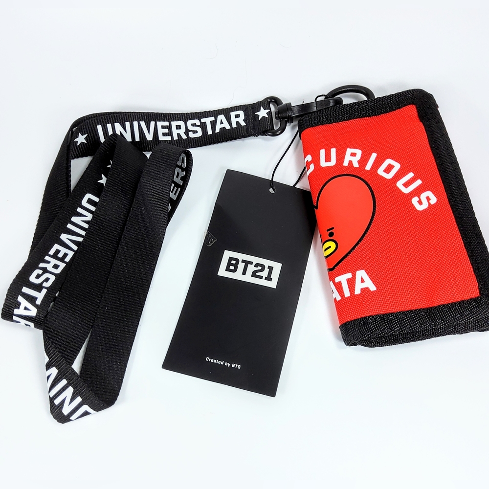 BT21 BTS Line Friends Tata wallet with lanyard